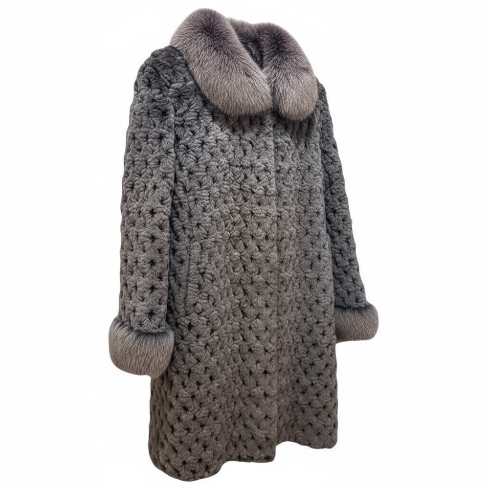 Elegant Rex and Fox Fur Coat - NWOT
